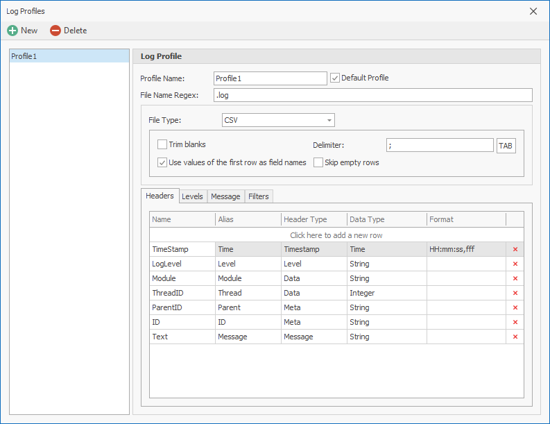 Loglab Log Profiles