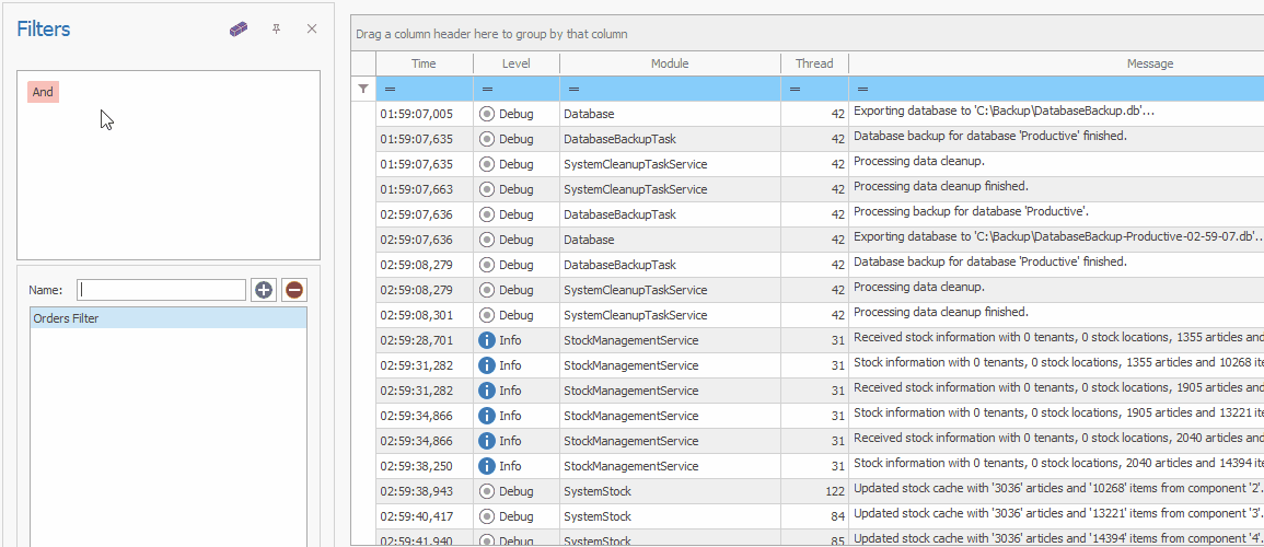 Loglab Filter Builder